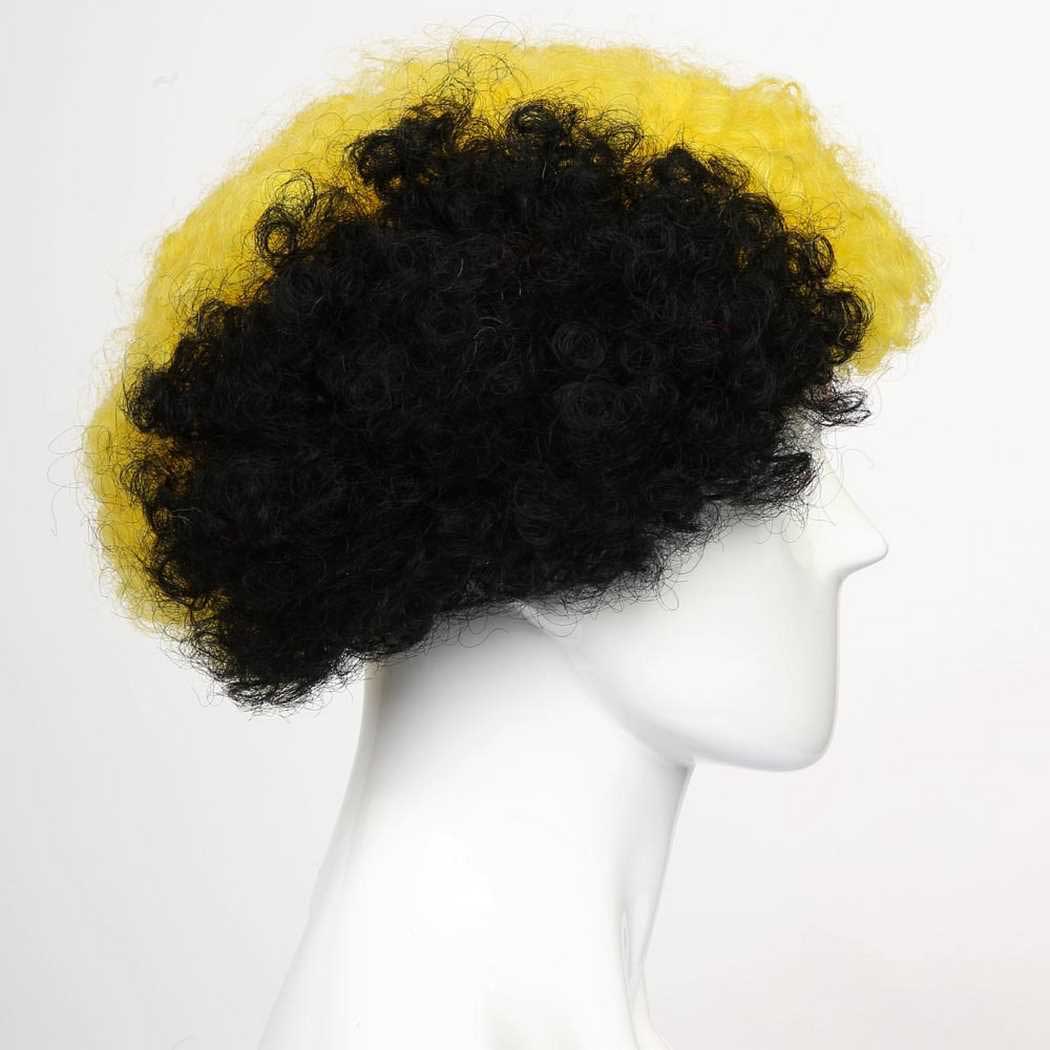 flagwigs, football wigs, fan wigs, afro wigs, mullet wigs, bob wigs, euro wigs,  premier league wigs,Belgium Afro Wig 
