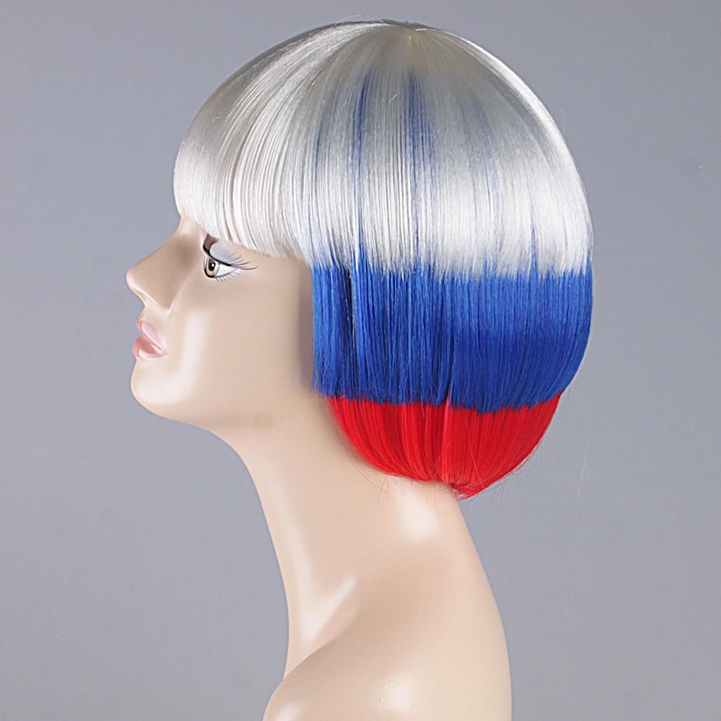 flagwigs, football wigs, fan wigs, afro wigs, mullet wigs, bob wigs, euro wigs,  premier league wigs,Russia Bob Wig 