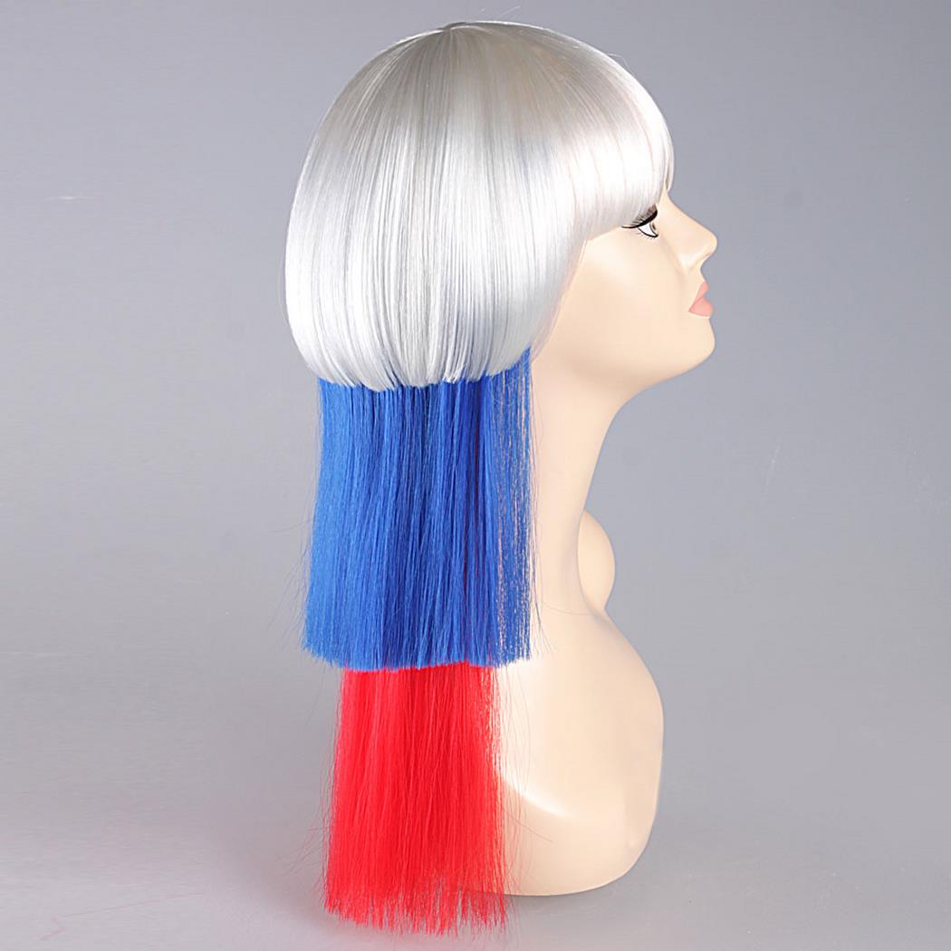 flagwigs, football wigs, fan wigs, afro wigs, mullet wigs, bob wigs, euro wigs,  premier league wigs,Russia Long Wig 
