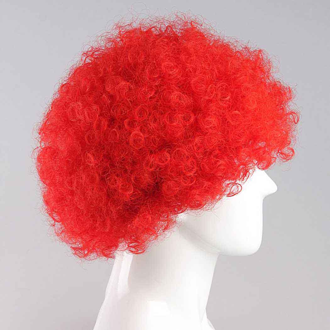 flagwigs, football wigs, fan wigs, afro wigs, mullet wigs, bob wigs, euro wigs,  premier league wigs,Red Afro Wig