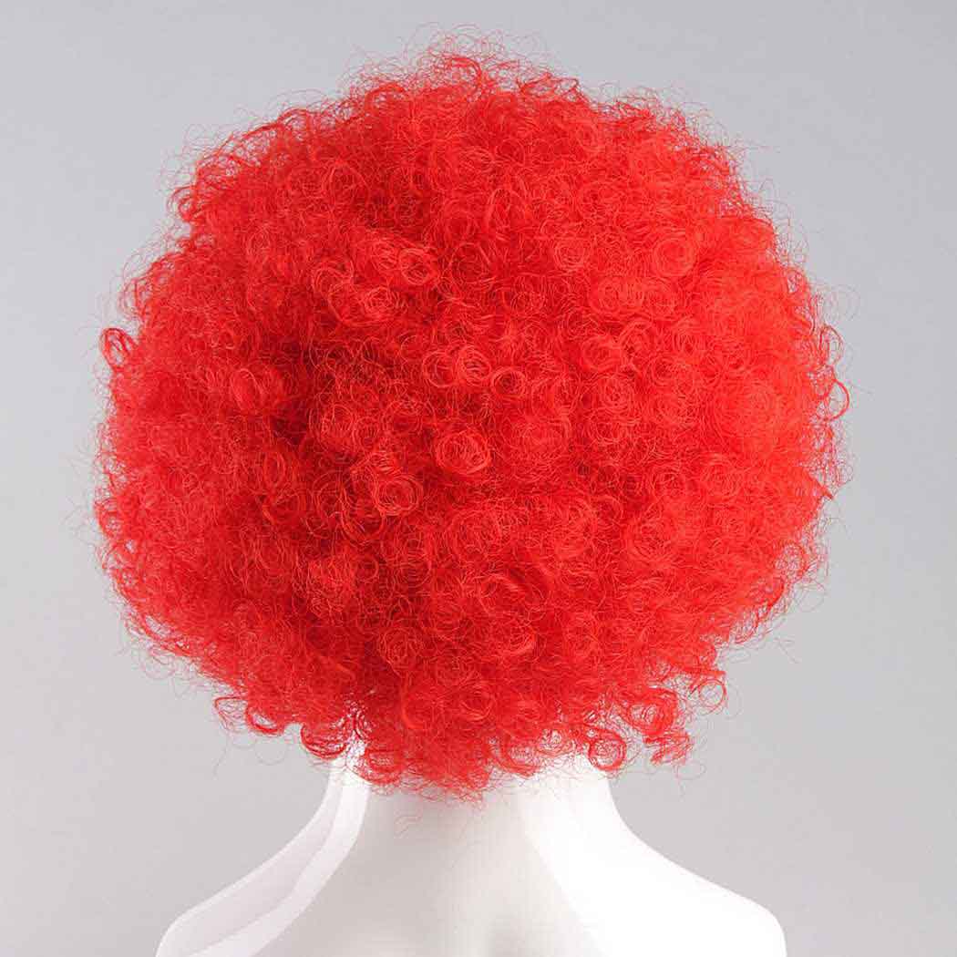 flagwigs, football wigs, fan wigs, afro wigs, mullet wigs, bob wigs, euro wigs,  premier league wigs,Red Afro Wig