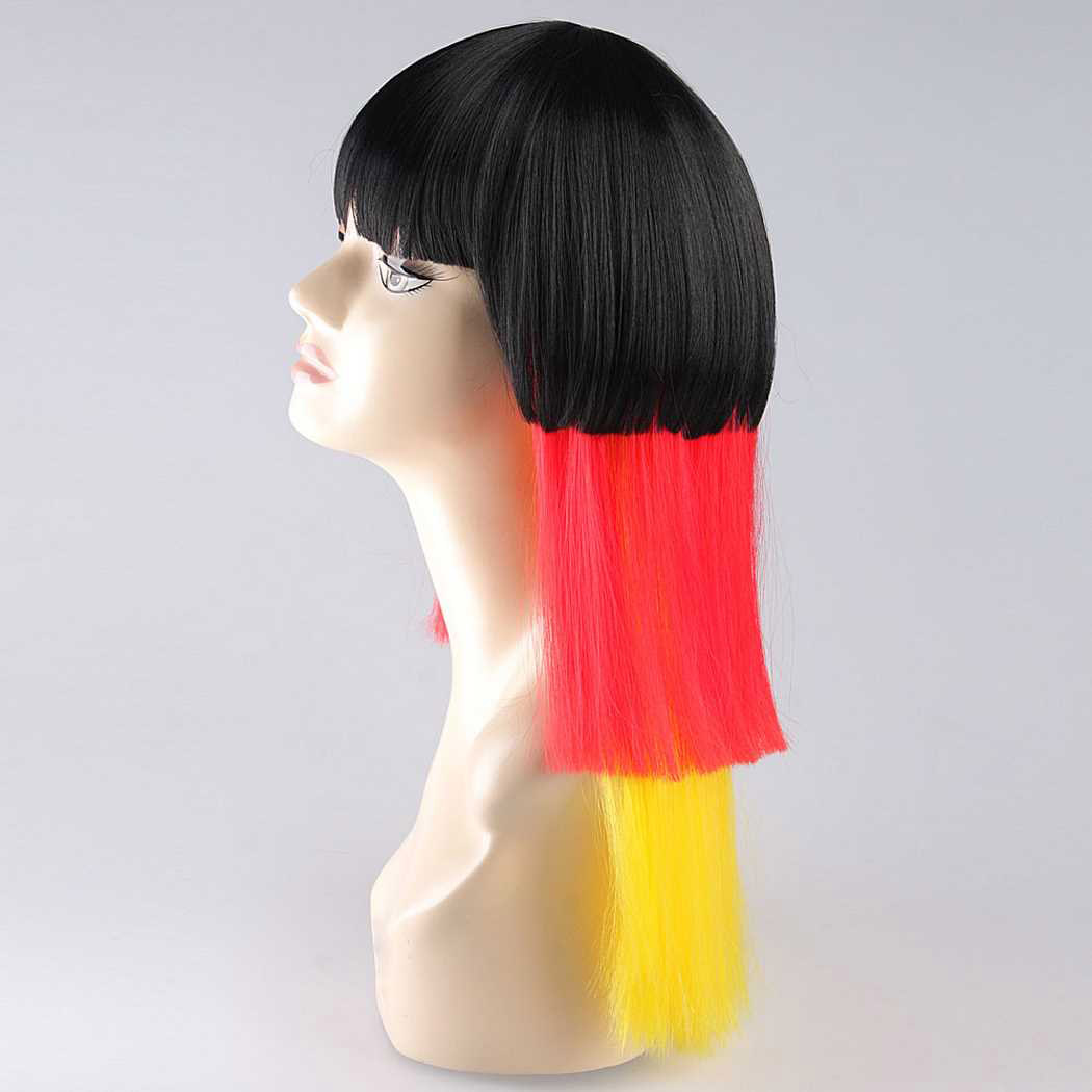 flagwigs, football wigs, fan wigs, afro wigs, mullet wigs, bob wigs, euro wigs,  premier league wigs,Germany Long Wig