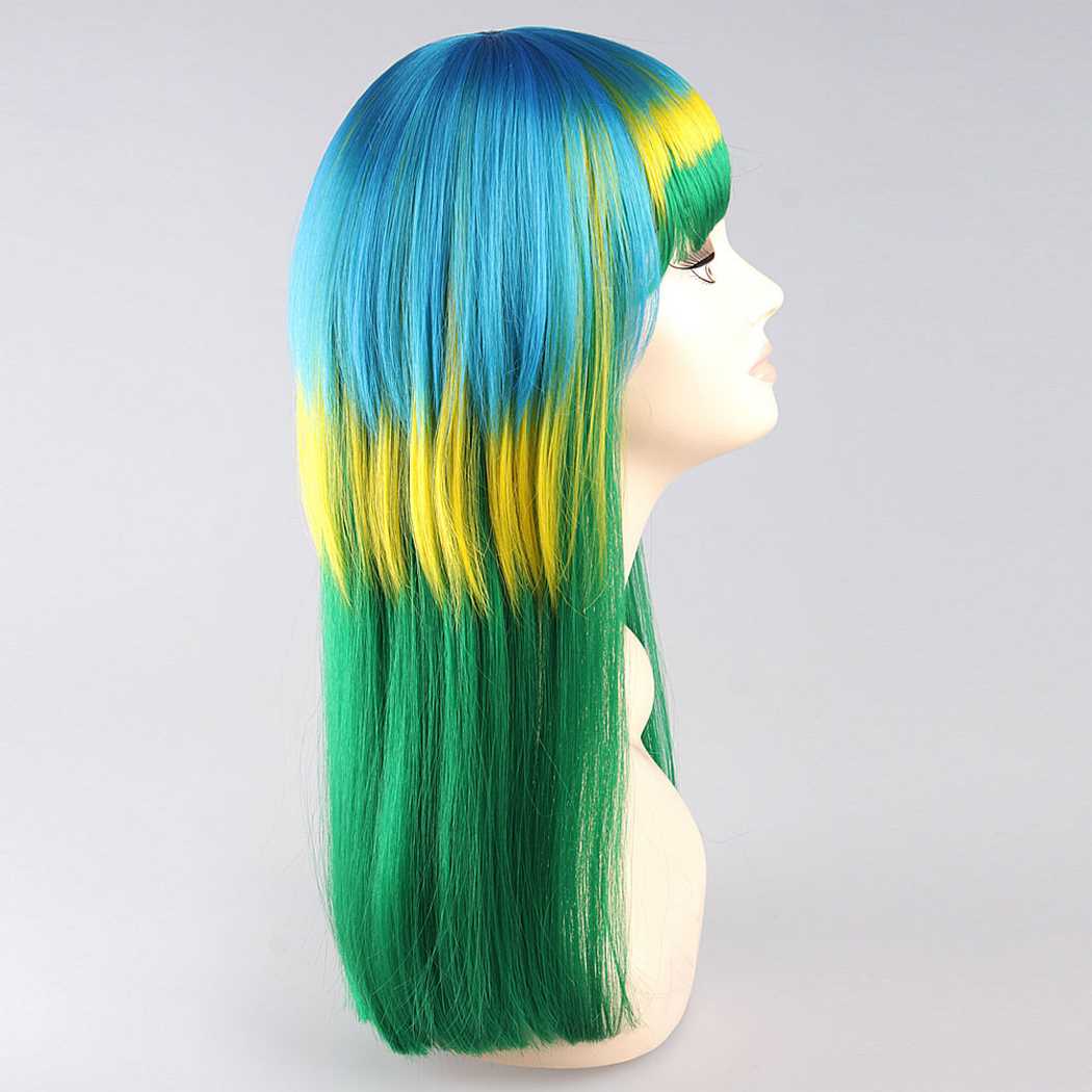 flagwigs, football wigs, fan wigs, afro wigs, mullet wigs, bob wigs, euro wigs,  premier league wigs,Brazil Long Wig