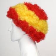 flagwigs, football wigs, fan wigs, afro wigs, mullet wigs, bob wigs, euro wigs,  premier league wigs,Spain Afro Wig 