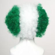 flagwigs, football wigs, fan wigs, afro wigs, mullet wigs, bob wigs, euro wigs,  premier league wigs,Nigeria Afro Wig 