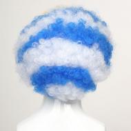flagwigs, football wigs, fan wigs, afro wigs, mullet wigs, bob wigs, euro wigs,  premier league wigs,Uruguay Afro Wig 