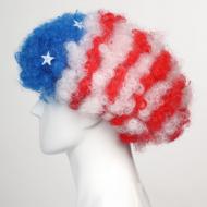 flagwigs, football wigs, fan wigs, afro wigs, mullet wigs, bob wigs, euro wigs,  premier league wigs,United States Afro Wig 