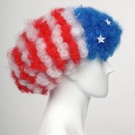 flagwigs, football wigs, fan wigs, afro wigs, mullet wigs, bob wigs, euro wigs,  premier league wigs,United States Afro Wig 