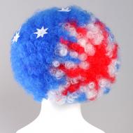 flagwigs, football wigs, fan wigs, afro wigs, mullet wigs, bob wigs, euro wigs,  premier league wigs,Australia Afro Wig
