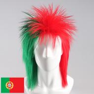 flagwigs, football wigs, fan wigs, afro wigs, mullet wigs, bob wigs, euro wigs,  premier league wigs,Portugal Mullet Wig