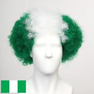 flagwigs, football wigs, fan wigs, afro wigs, mullet wigs, bob wigs, euro wigs,  premier league wigs,Nigeria Afro Wig 