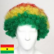 flagwigs, football wigs, fan wigs, afro wigs, mullet wigs, bob wigs, euro wigs,  premier league wigs,Ghana Afro Wig 