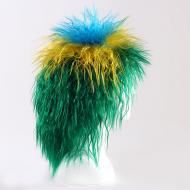 flagwigs, football wigs, fan wigs, afro wigs, mullet wigs, bob wigs, euro wigs,  premier league wigs,Brazil Curly Mullet Wig