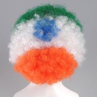 flagwigs, football wigs, fan wigs, afro wigs, mullet wigs, bob wigs, euro wigs,  premier league wigs,India Afro Wig